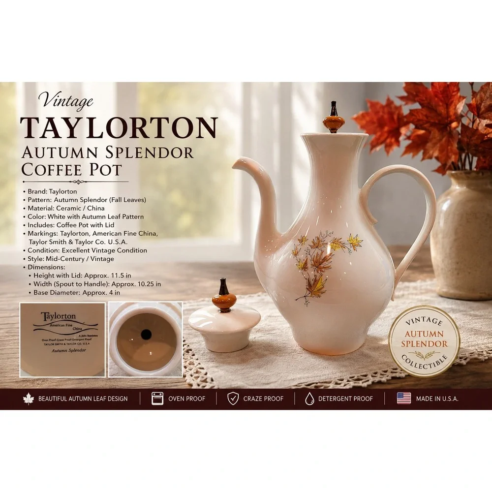 Taylor Smith Taylor Taylorton Autumn Splendor Coffee Pot John Gilkes‎ MCM China